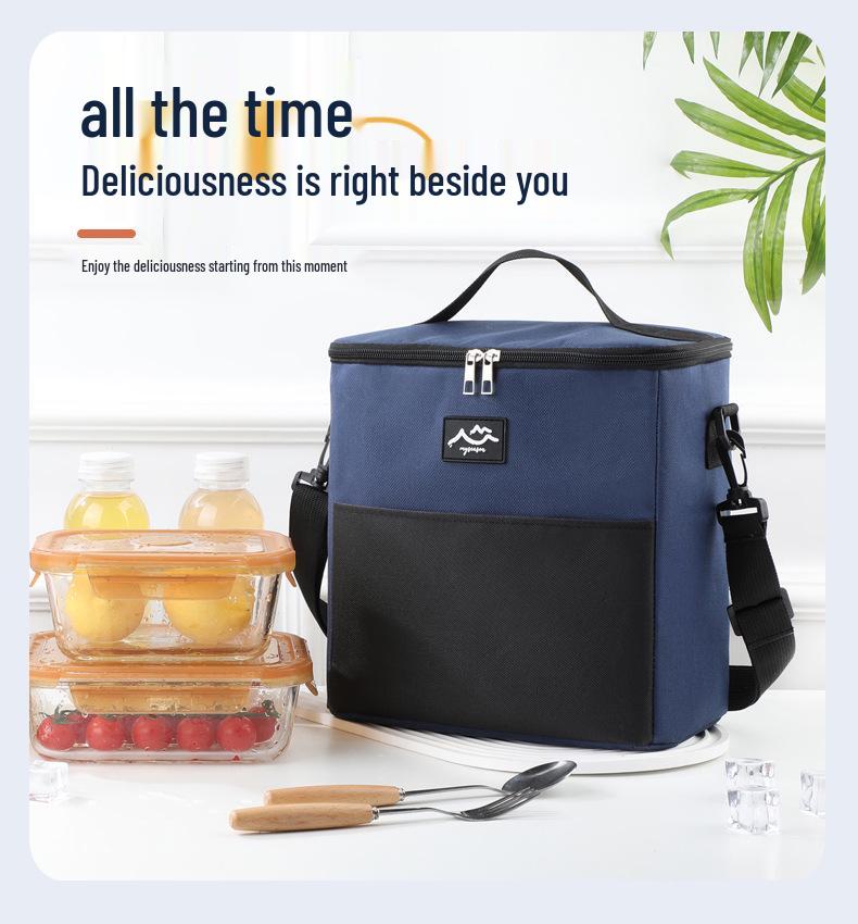 New Insulated Lunch Bag - Large Handheld Ice Bag for Outdoor, Work & School Food Preservation