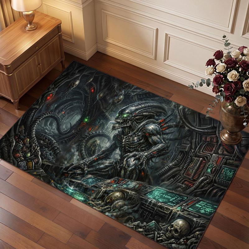 Alien Xenomorph Rug Soft Thick Non Slip Floor Carpet for Bedroom Living Room Home Decor