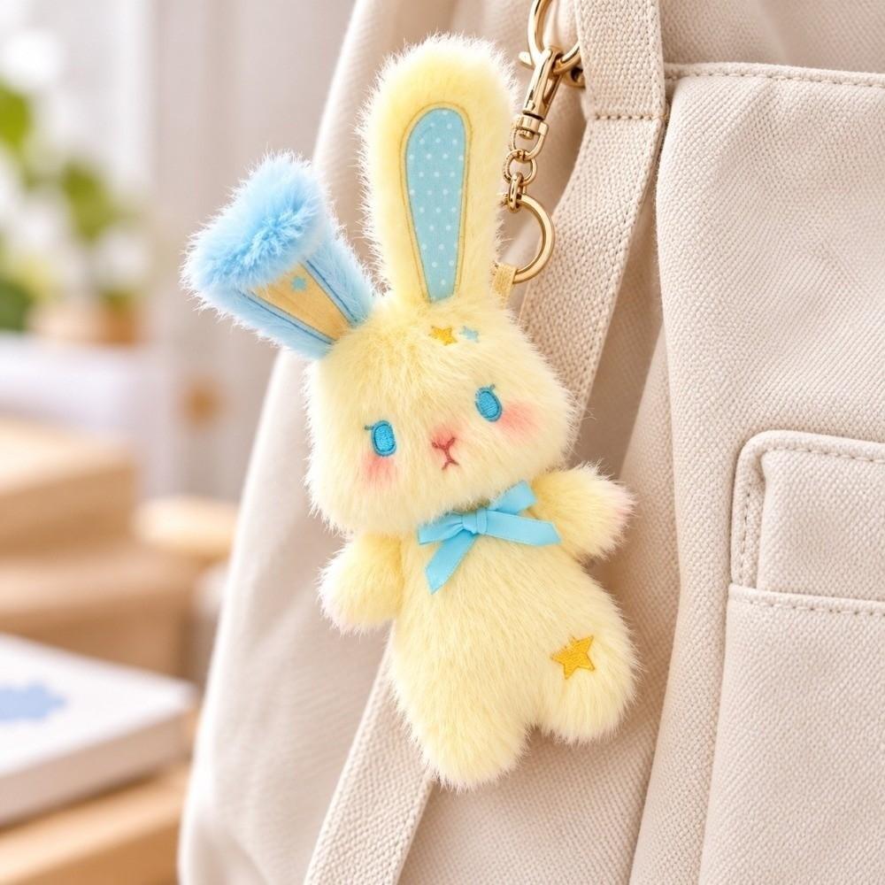 Premium Cotton Fluffy Bunny Pendant Soft Kawaii Plush Pendant School Supplies