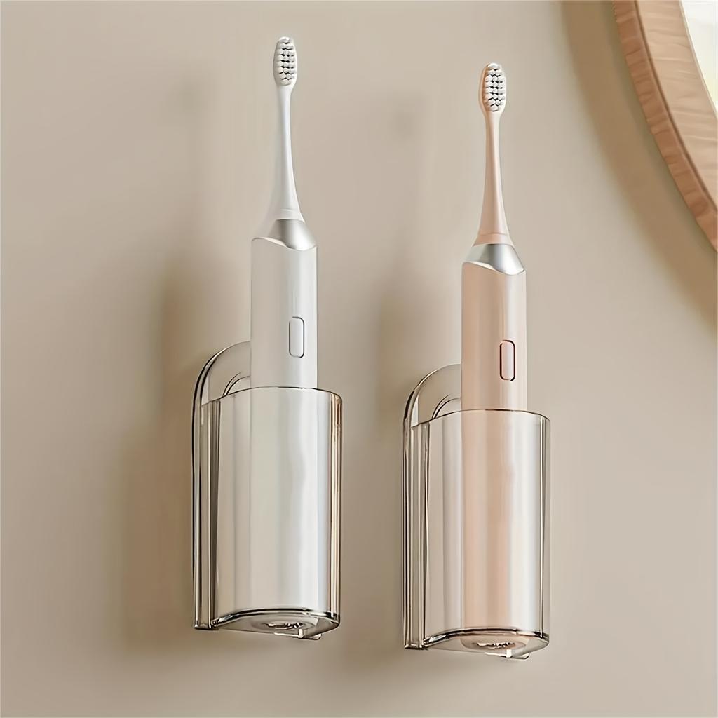 1PC Self-Adhesive Electric Toothbrush Holder - Wall Mounted Space-Saving Bathroom Storage