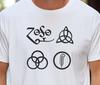 Футболка Led Zeppelin Symbols Рок-группа Премиум Винтажная Черная Comfort Colors