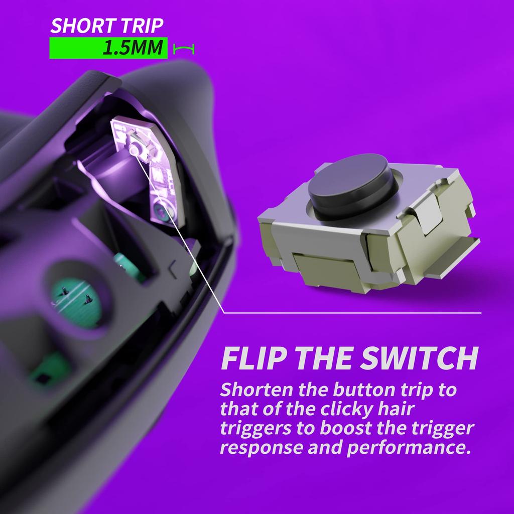 eXtremeRate Flexor Clicky Rubberized Side Rail Grip Trigger Stop Kit for Xbox Series X S Diamond Textured Ergonomic Trigger Stopper Handle Grip for