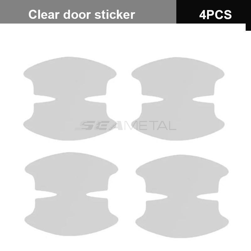 BLALION 4PCS Universal Car Door Handle Bowl Scratch Protective Stickers Transparent Car Handle Anti-collision Protection Strip