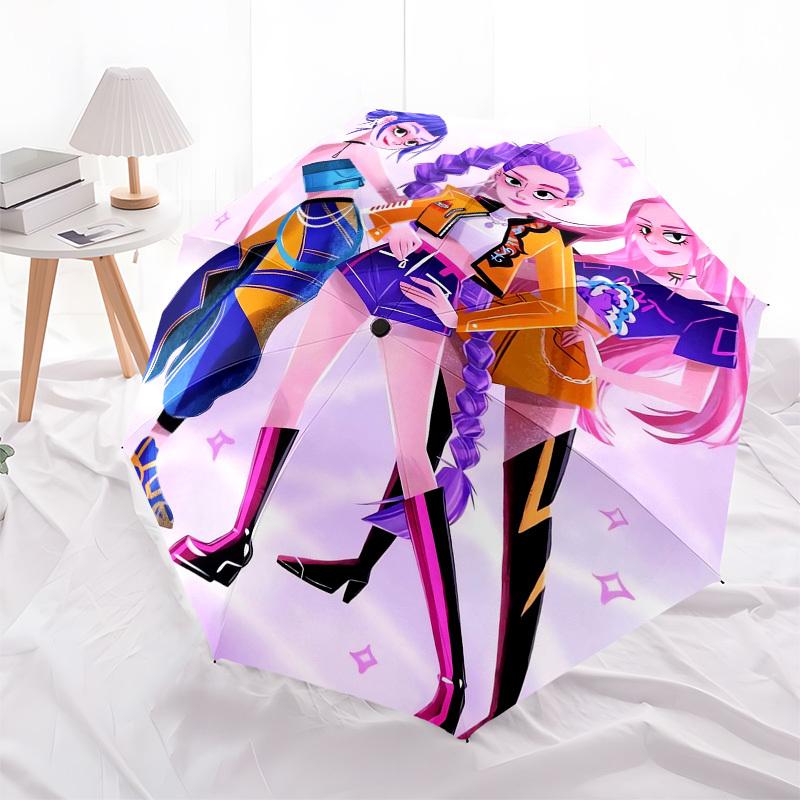 1pc Colorful Fashion Friends Umbrella with Plastic Handle,Suitable for All Seasons Home Travel Outdoor UmbrellaFP024