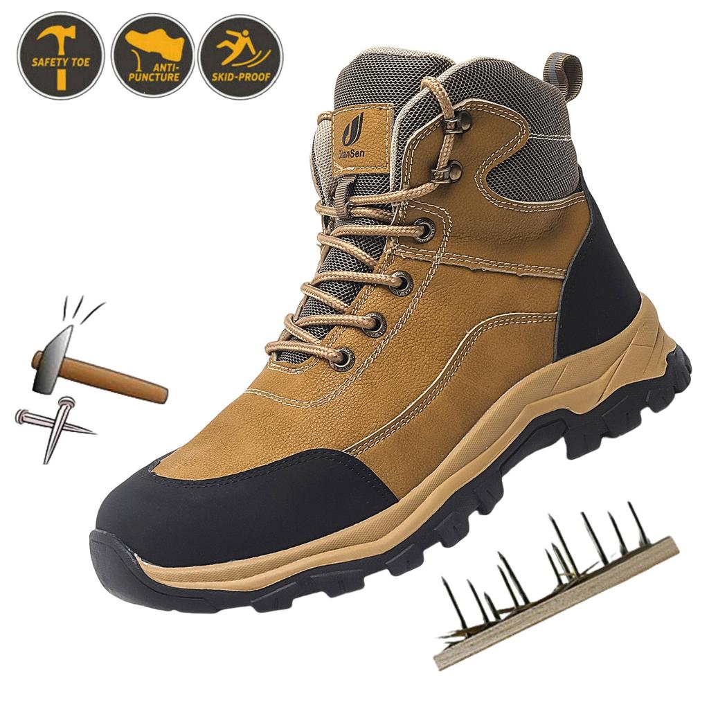 Мужская обувь со стальным подноском, кроссовки с защитой от проколов, мужская обувь, обувь с противоскользящей подошвой, рабочая обувь, рабочие ботинки, неубиваемая защитная обувь