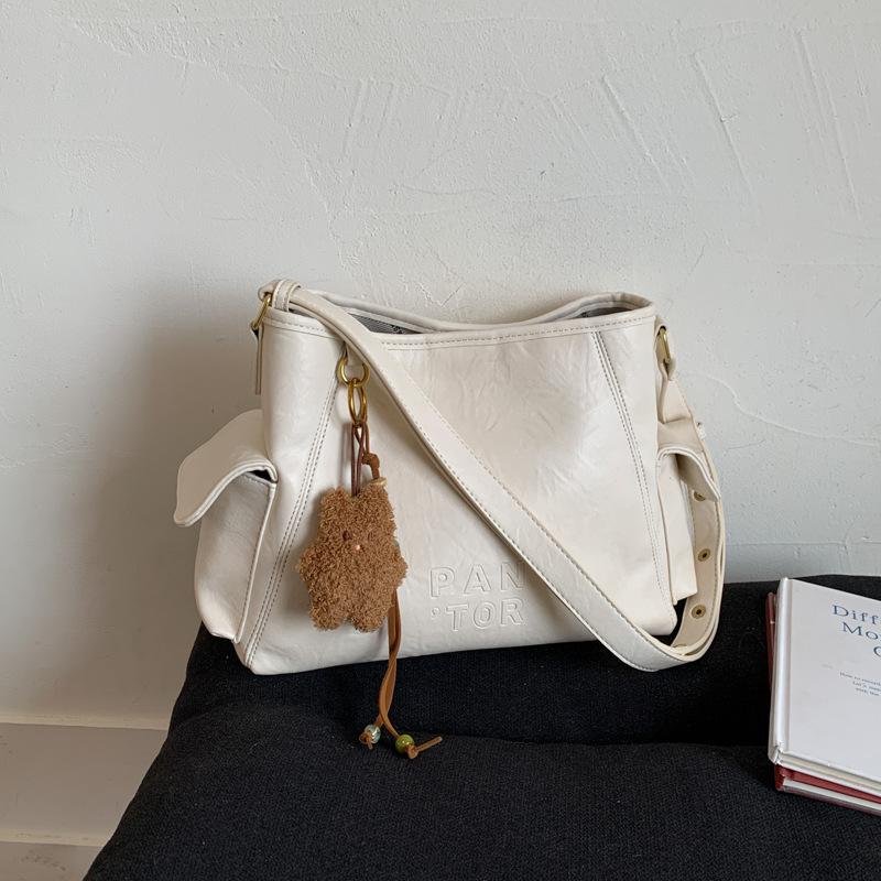 Korean Niche Retro Versatile Tote Bag Women's 2025 Autumn New Popular Fashion Casual Shoulder Messenger Bag