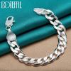 12mm Side Chain Silver Fashion Bracelet