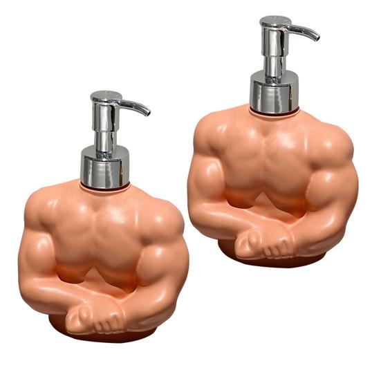 1/2 шт. Дозатор мыла «Мускулистый мужчина» Точный контроль насоса Защита от протечек Диспенсер для геля для душа Декор для ванной