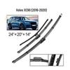 Volvo XC90 MK2 (2016-2020) Front & Rear Windshield Wiper Blades with Rubber Strips