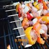 2Pcs Easy Cleaning BBQ Skewers Stands V-shaped Eco-friendly Grill Skewers Holder Two-Piece Set