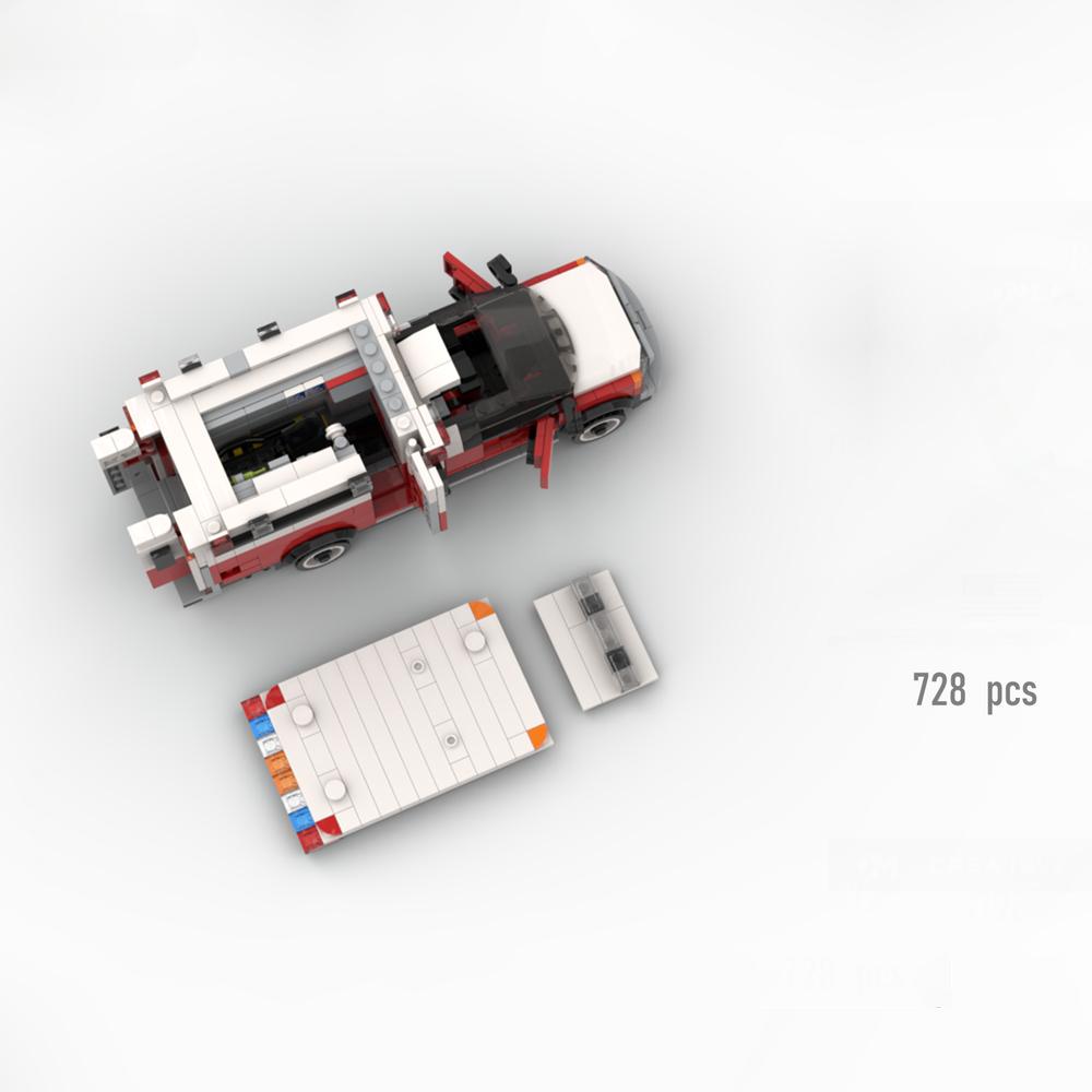 Paladeer 728 шт. Нью-Йоркская скорая помощь Креативные наклейки Собранные строительные блоки Обучающая модель Игрушка Подарок на праздник