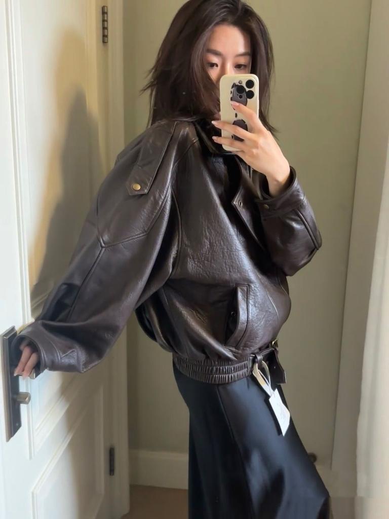 Vintage Heavy Pu Leather Jacket