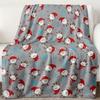 1pc Cozy Christmas Throw Blanket with Santa And Snowflake Design - Soft, Warm Flannel, Tear-Resistant | Ideal Gift for Family And Friends | Perfect Fo