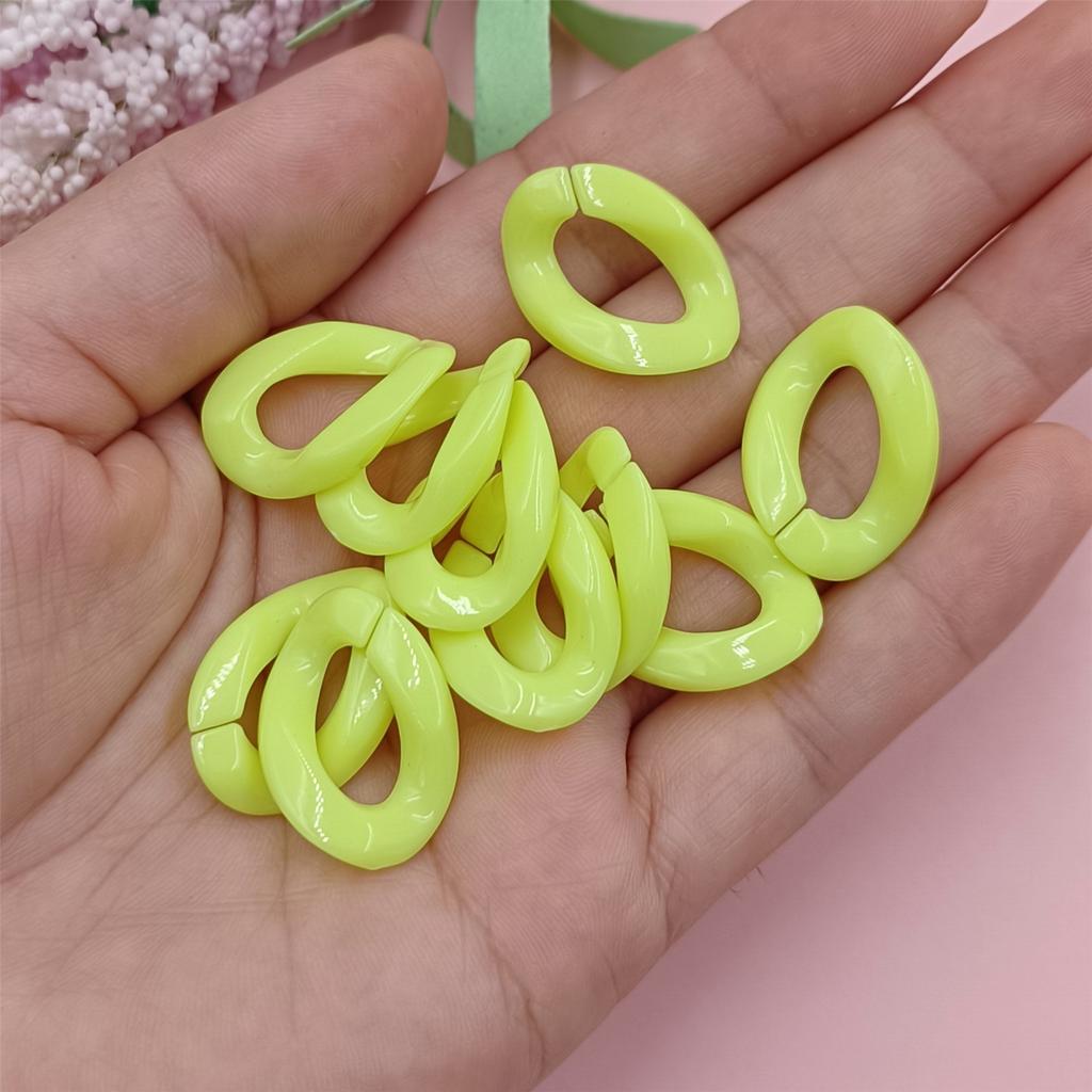 50Pcs 17*24mm Jewelry Making Loose Beads DIY Findings Twist Chain Wholesale Necklace Bracelet Pendant Keychain