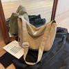 Canvas Bag Large Capacity Shoulder Bag Women's Light Leisure Student Niche Messenger Bag Trend