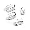 16pcs Oval Table Chair Leg Tip, Flexible Rubber Like Cover Anti-scratch Furniture Floor - 40x20mm (clear)