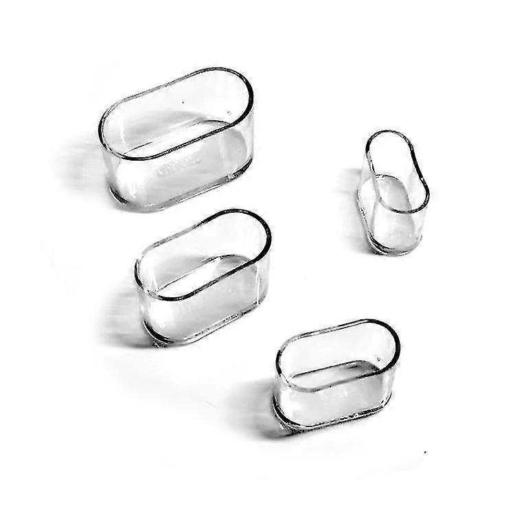 16pcs Oval Table Chair Leg Tip, Flexible Rubber Like Cover Anti-scratch Furniture Floor - 40x20mm (clear)