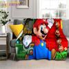 Флисовое одеяло с 3D принтом Mario Bros для кроватей, походов, пикника, толстое одеяло, модное флисовое покрывало, одеяло