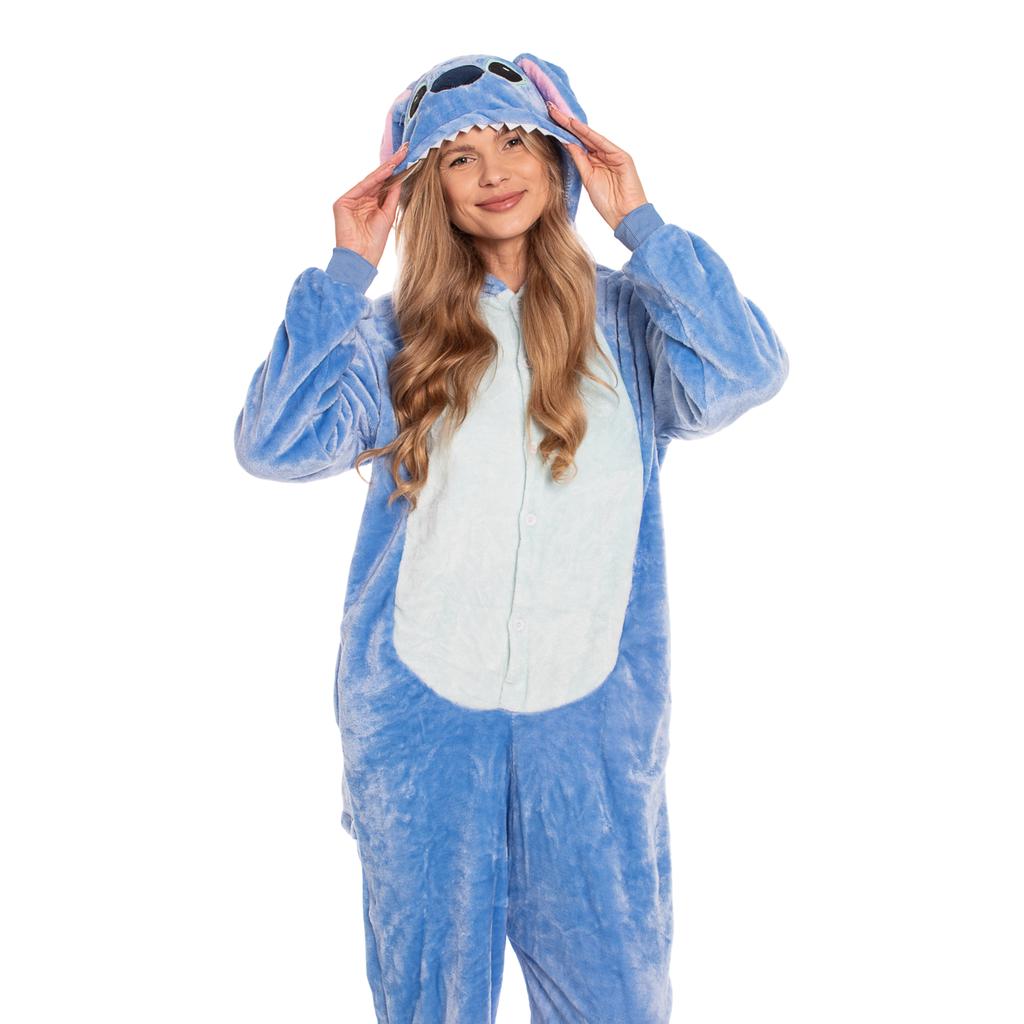 Piżama damska kombinezon kigurumi onesie kostium stich niebieski 145-155 s