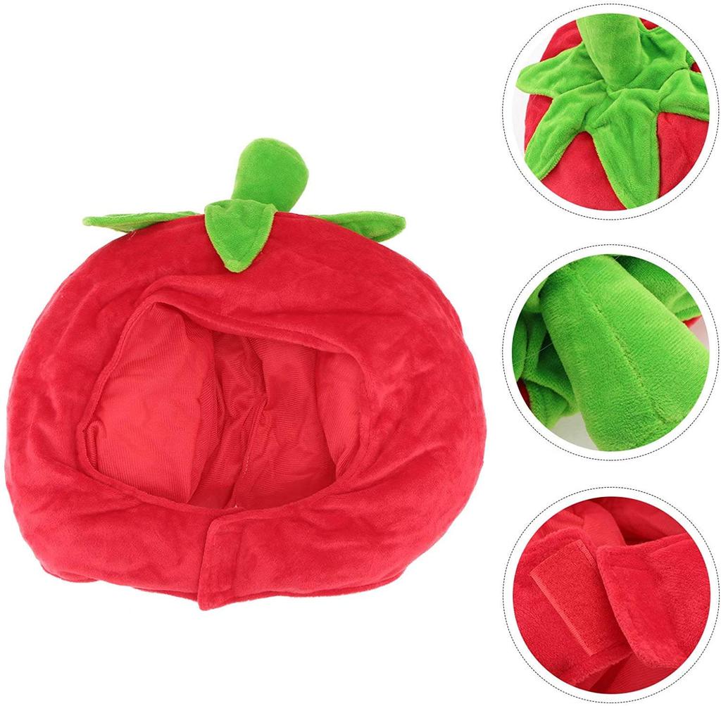 [Bestmaple] Шапка-помидор плюшевая головной убор арбузная шляпа (Помидор)