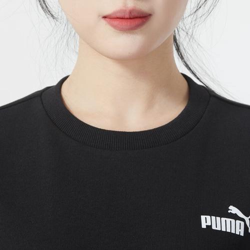 Puma Женская однотонная повседневная свободная толстовка с длинным рукавом и спущенной линией плеча