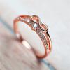 Кольцо Huitan Chic Bow Shape Finger Ring для женщин с кубическим цирконием и знаком бесконечности, модные аксессуары для пальцев, повседневные украшения для вечеринок