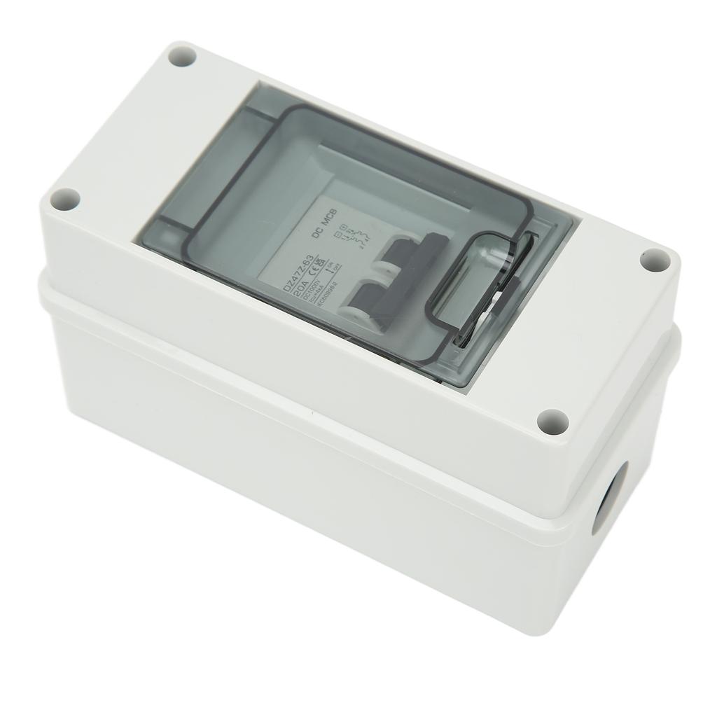 2P PV System DC Mini Circuit Breaker with Box IP65 Waterproof Solar PV Disconnect Switch DC1000V 20A