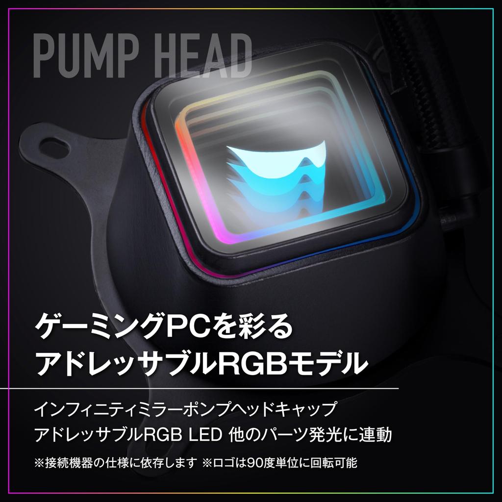 Водяное охлаждение Процессорный кулер LED модель 360 мм ШИМ-вентилятор x Оснащен радиатором ASETEK Ориентирован на экспертов (120мм 3) KURO-AIOWC360L/V2