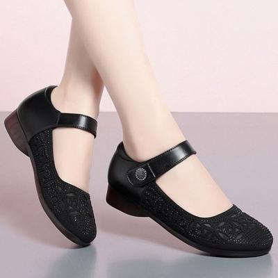 Осенние туфли-лодочки на плоской подошве, сетчатые одинарные туфли, сетчатые удобные туфли на мягкой подошве из говяжьей кожи, женская обувь больших размеров