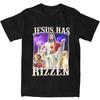 Мужские Женские Иисус Воскрес Ризз Юмор Христос Подарок-прикол Футболки Одежда Хлопок Смешные Католические Иисус Мем Футболки Футболка Одежда