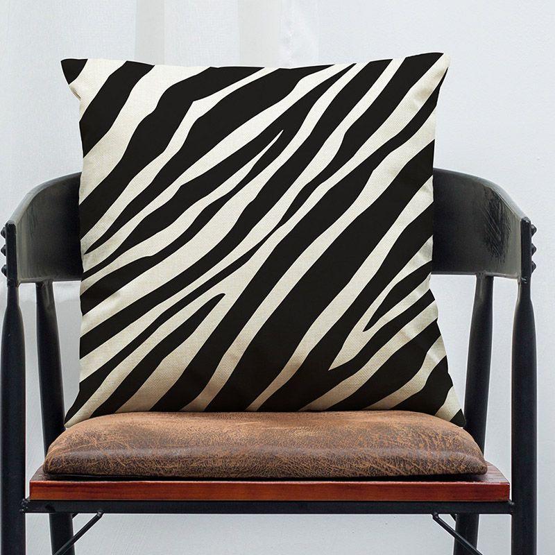 Skin Zebra Animal Leopard Print Pillow Case Sofa Throw Cushion Cover Decor