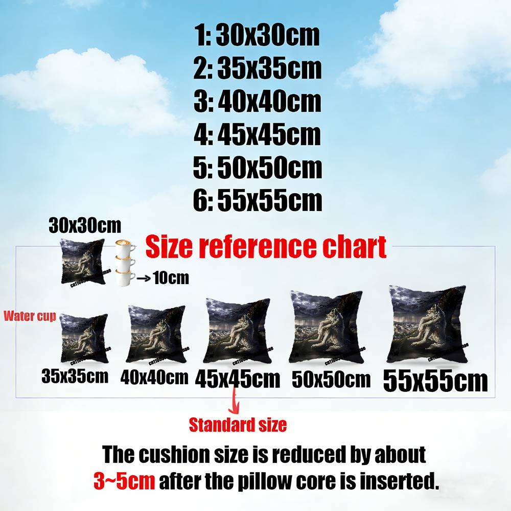For Emo White Wolf Sitting Meme Throw Pillow Case Sham 45X45Cm 40X40Cm Square Car Pillowcase Pad Cushion Cover