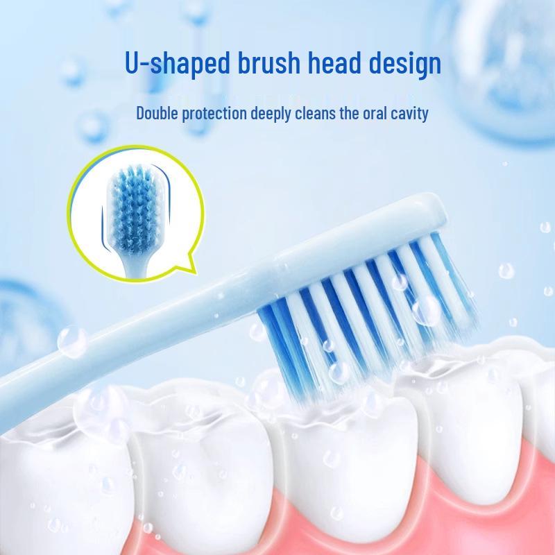 Haisihainuole Three-Row Adult Toothbrush: Soft, Comfortable Bristles, Non-Shedding Head, Ideal for Home Use.