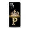 Чехол для телефона для Xiaomi Redmi Note 13 12 5G 9S 9 8 10 11 Pro 9T 13C 12C 10C 9C 9A 7 Pro Мягкий чехол Алмазная корона Буква 26 букв