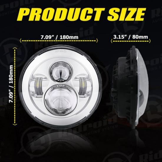 7" Inch LED Headlight Hi/Lo Beam for for Harley Street Glide Special FLHXS FLHX
