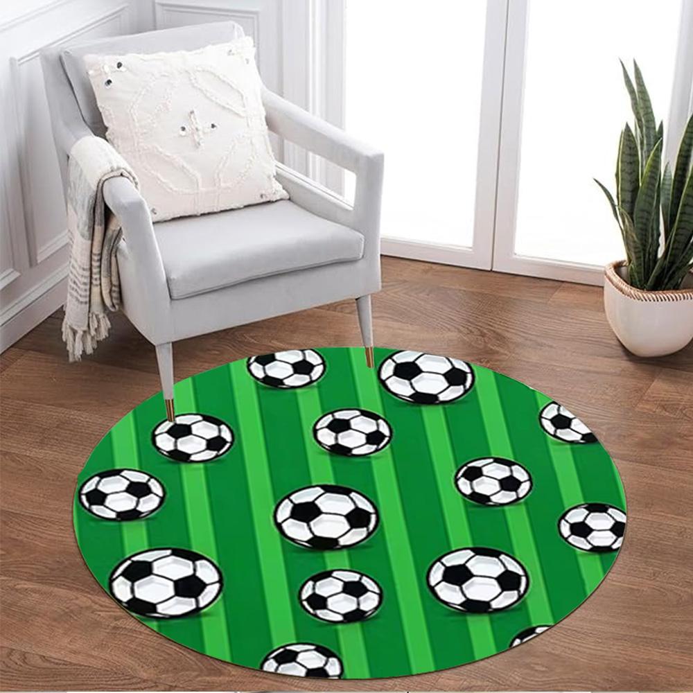 1pc Soccer Ball rug home carpet non slip design for office decor gift living room bedroom