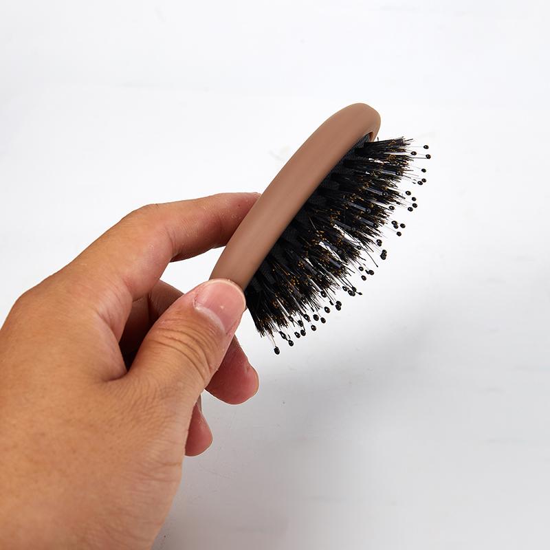 1Pc Oval Boar Bristle & Nylon Hair Comb Mini Anti-Static Hair Scalp Massage Comb Hairbrush Salon Hair Care Brush Styling Tool