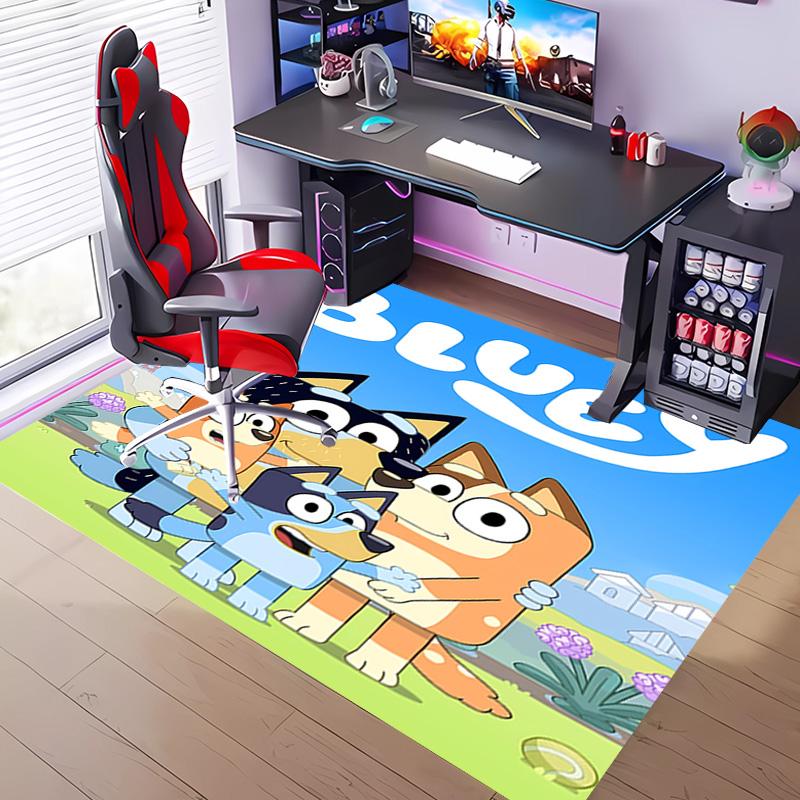 1pc Bluey Entrance Mat, Non-Slip Mat Area Rug,Room Decor, Outdoor Decor, Kitchen Rug,Doormat - Machine Washable, Easy to Clean