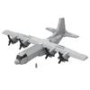 MOC-32872 C-130 Scale 1:125 Transport Aircraft Model Building Bricks War Equipment Modular Technology Gift Holiday Assemble Toys
