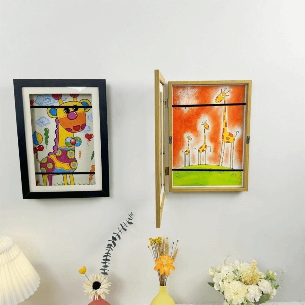 Wall Mount Flip Photo Frame Magnetic Closure Display Frame Children's Art Picture Storage