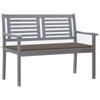 Day and Night - Day and Night 2-seater Garden Bench In Gray Eucalyptus Wood and 120 Cm Cushion