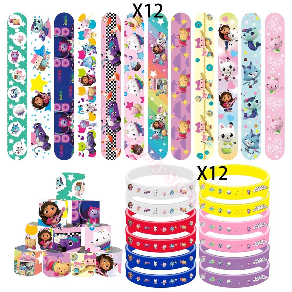 Gabby Dollhouse Birthday Party Favors Gabby Bracelets Stikers Cake Topper Balloons Classroom Rewards Party Pinata Fillers Gifts