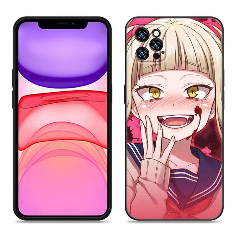 Чехол для телефона Anime Himiko Toga для Apple iPhone 12 13 Mini 11 14 15 Pro Max 7 8 Plus X XR XS SE 2020 2022 черный силиконовый чехол
