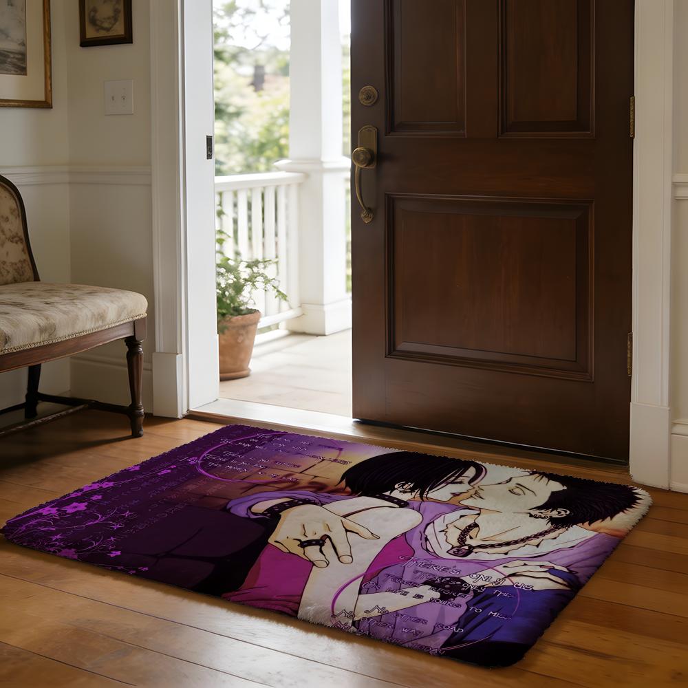 Floor Mat Soft Flannel Rug Non Slip Absorbent Mat for Bathroom Bedroom Home Decor Anime Vintage N Nana