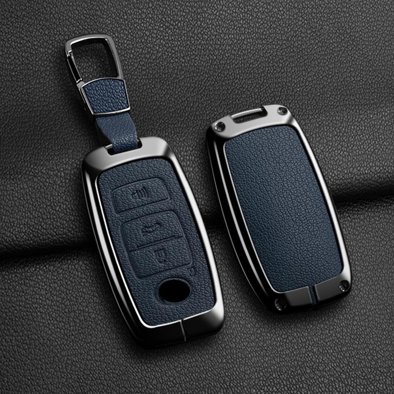 Zinc Alloy Leather for Toyota Yaris Ativ Raize Veloz Avanza Rush Perodua Daihatsu Malaysia Remote Key Case Cover Accessories