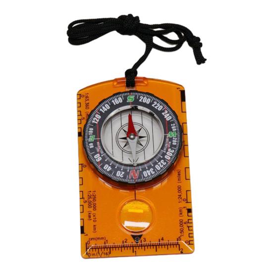 Уличный компас с увеличительным стеклом, линейкой, шкалой, многофункциональный, для кемпинга, пеших походов, туризма, выживания, ориентирования, навигационный инструмент