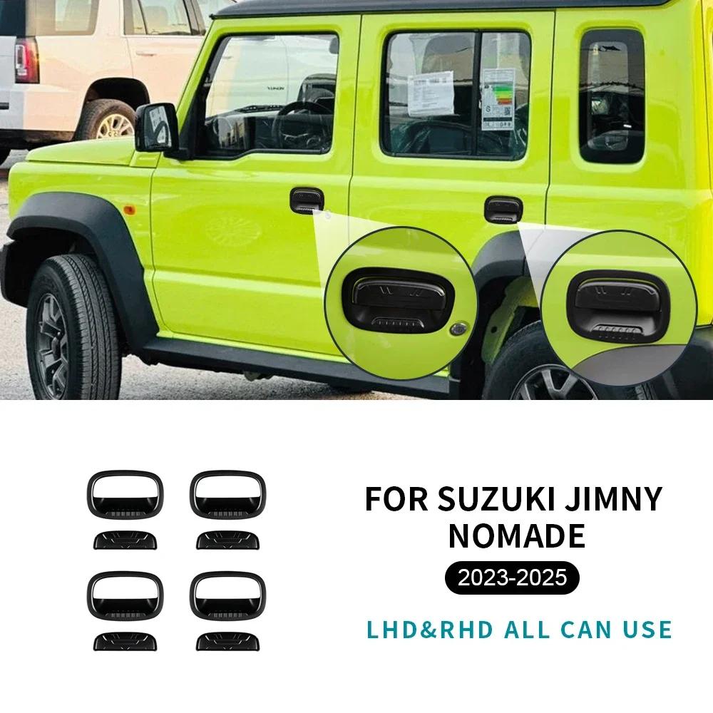 Car Outer Door Trim Rear Trunk Cover For Suzuki Jimny 2/4-Doors Nomade 2018-2025 Auto Handle Frame Matte Black Accessories