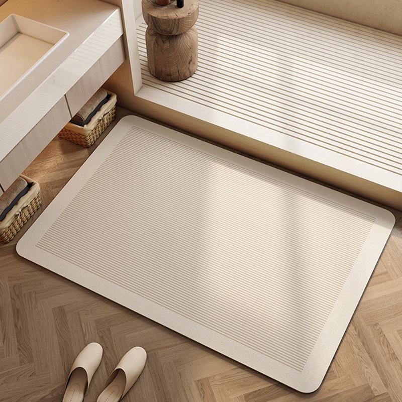 Diatom Mud Waterproof Anti-slip Striped Bathroom Floor Mat