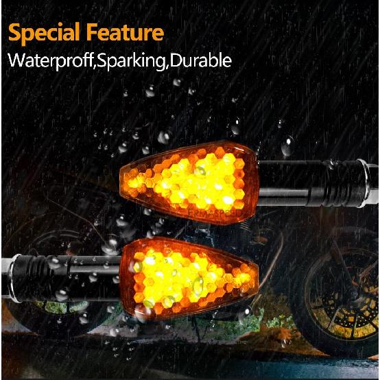 Мотоциклетные указатели поворота Универсальный светодиодный мигающий свет 12 В Янтарный мигающий свет Мигалки Мотоциклетные индикаторы