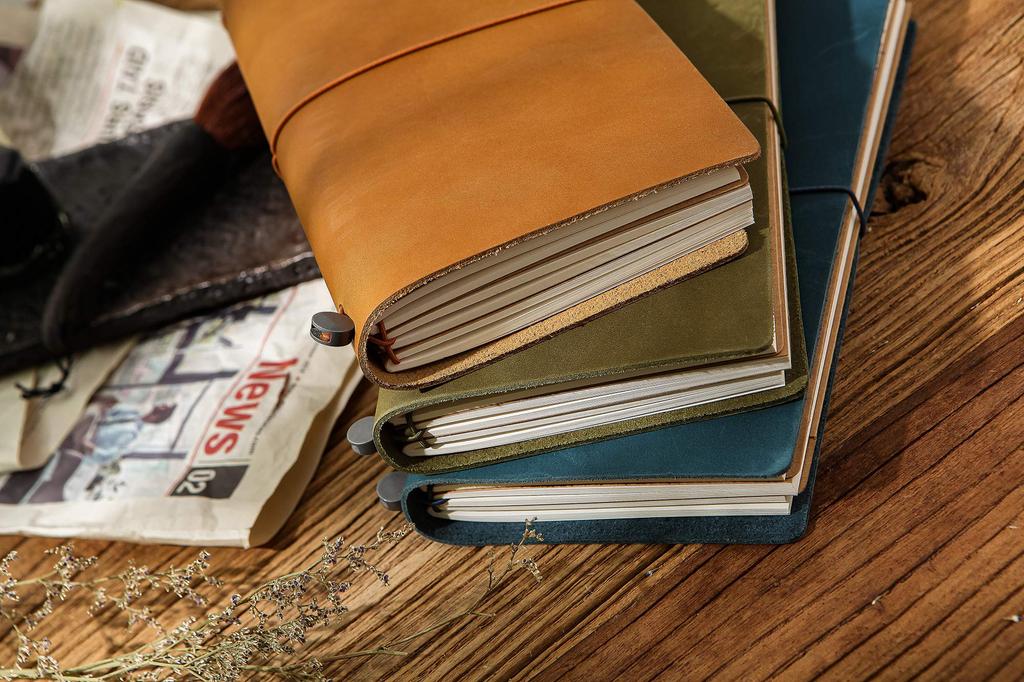 Collasaro Genuine Leather Notebook (Caramel, Medium, Regular Size, 220 X 125 Mm)